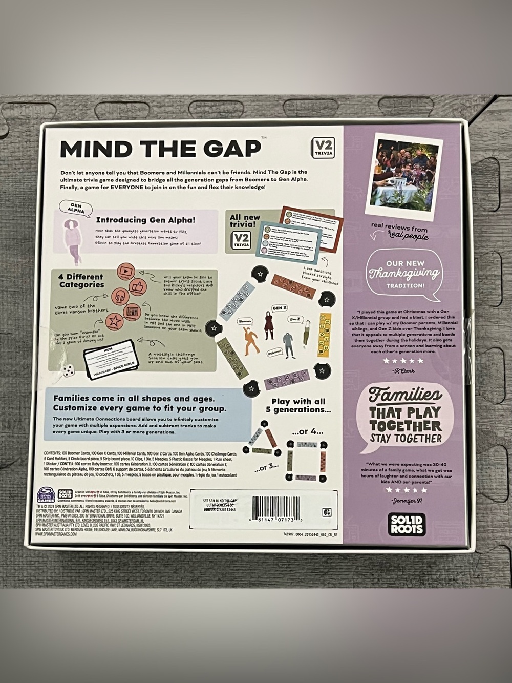 Solid Roots Mind The Gap Ultimate Connections Board V2 Trivia Game, 4+, Age 8+